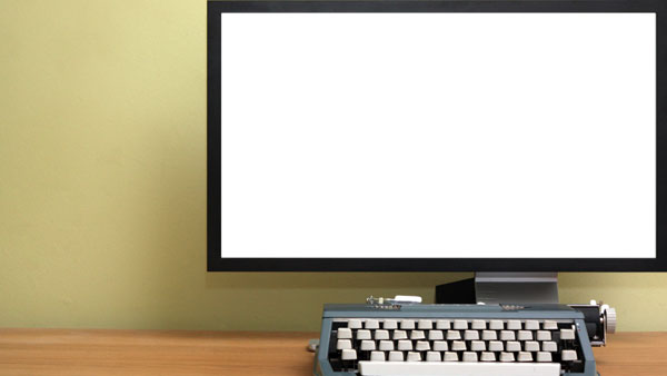 Help ROWAN on your computer A computer screen & a typewriter