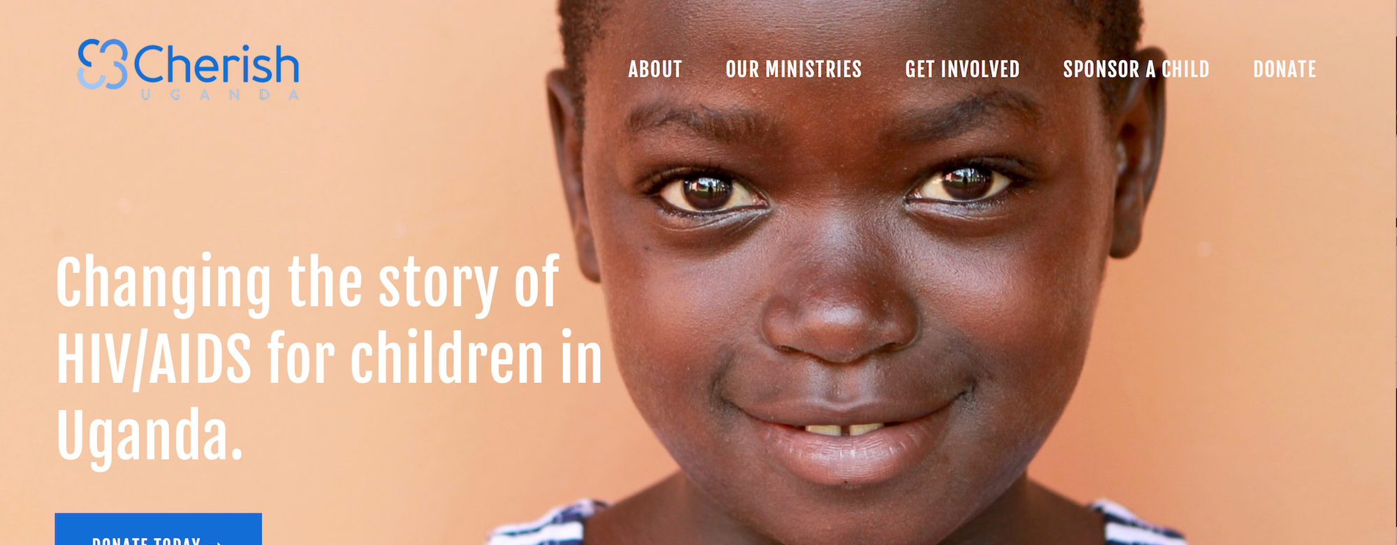 Screenshot of Cherish Uganda website
