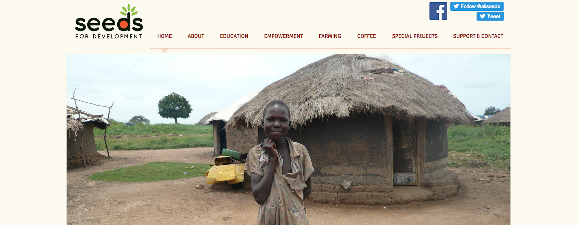 Screenshot of Seeds for Development website