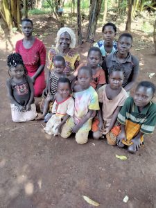 A mother and her 10 children in Uganda