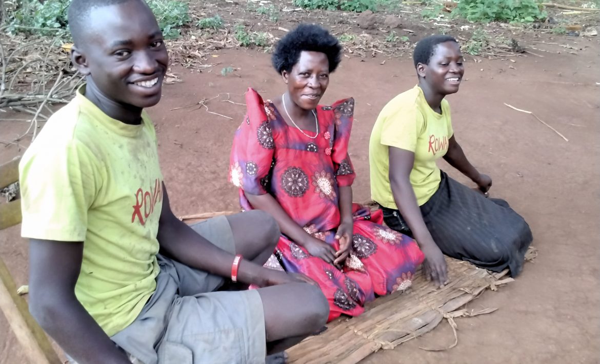 a woman and her children in Uganda